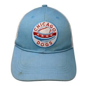 Chicago Dogs Snapback Trucker Hat Blue OS Adjustable Embroidered BWM Global
